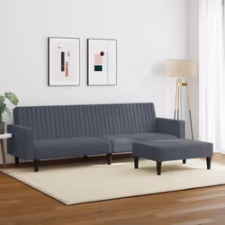 VidaXL 3216281 Ensemble de meubles de salle à manger Gris