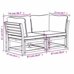 VidaXL 3214290 banc de jardin Bois d'acacia - Vue supplémentaire 6