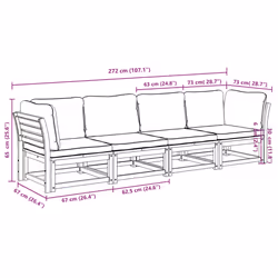 VidaXL 3214292 banc de jardin Bois d'acacia - Vue supplémentaire 7