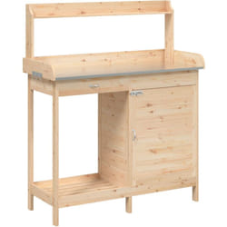 vidaXL Table de rempotage avec armoire bois massif de sapin