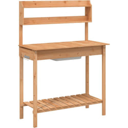 Vidaxl - Table de rempotage avec évier marron bois massif de sapin