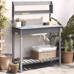 Cette table de rempotage en bois est parfaite pour organiser et présenter vos plantes en pot à la maison, dans un jardin, sur ...