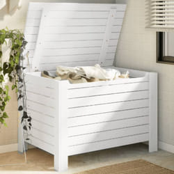 Vidaxl - Boîte de rangement avec couvercle rana blanc bois massif de pin