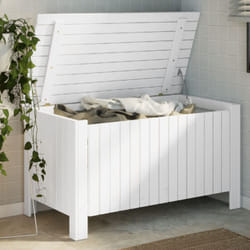 Vidaxl - Boîte de rangement avec couvercle rana blanc bois massif de pin