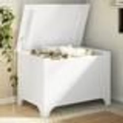 vidaXL Boîte de rangement avec couvercle RANA blanc bois massif de pin