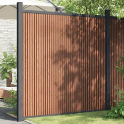 Panneau de clôture marron 173x186 cm wpc Vidaxl