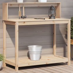 Vidaxl - Table de rempotage et étagères 108x50x109,5 cm bois massif pin