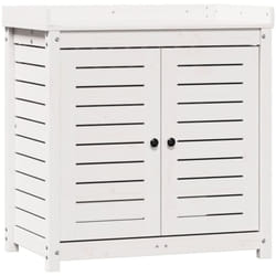 Vidaxl - Table de rempotage avec étagères blanc bois massif de pin