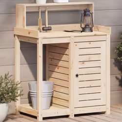 Cette table de rempotage en bois est parfaite pour organiser et présenter vos plantes en pot à la maison, dans un jardin, sur ...