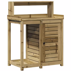 Cette table de rempotage en bois est parfaite pour organiser et présenter vos plantes en pot à la maison, dans un jardin, sur ...