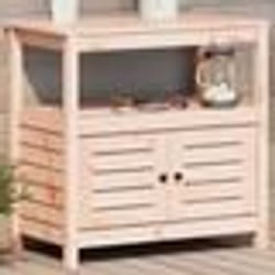 vidaXL Table de rempotage avec étagères bois massif de douglas