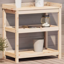 Cette table de rempotage en bois est parfaite pour organiser et présenter vos plantes en pot à la maison, dans un jardin, sur ...