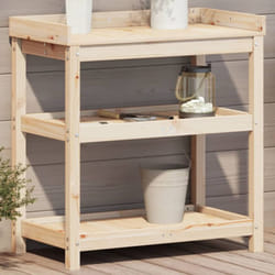 Vidaxl - Table de rempotage et étagères 82,5x45x86,5 cm bois massif pin