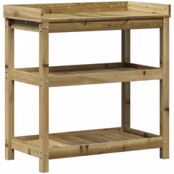Cette table de rempotage en bois est parfaite pour organiser et présenter vos plantes en pot à la maison, dans un jardin, sur ...