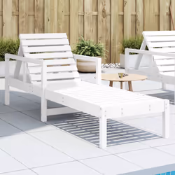 VidaXL 832539 chaise d'extérieur Terrace Siège rembourré Bois de pin Blanc