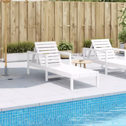 VidaXL 832539 chaise d'extérieur Terrace Siège rembourré Bois de pin Blanc