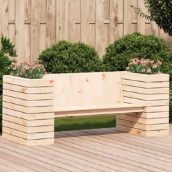 Ne choisissez plus jamais entre placer sur votre patio un siège pratique ou des jardinières grâce à ce banc en bois avec jard ...