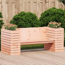 Ne choisissez plus jamais entre placer sur votre patio un siège pratique ou des jardinières grâce à ce banc en bois avec jard ...