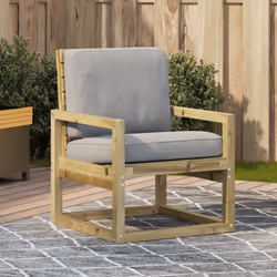 VidaXL 832551 chaise d'extérieur Terrace Siège rembourré Bois de pin