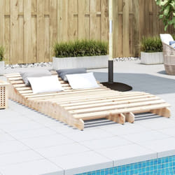 Vidaxl - Chaises longues lot de 2 205x60x31,5cm bois massif de pin