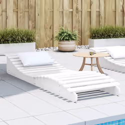 VidaXL 832581 chaise d'extérieur Linge Siège rembourré Bois de pin Blanc