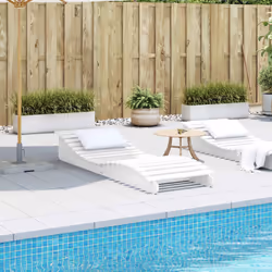 VidaXL 832581 chaise d'extérieur Linge Siège rembourré Bois de pin Blanc