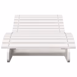 VidaXL 832581 chaise d'extérieur Linge Siège rembourré Bois de pin Blanc - Vue supplémentaire 4