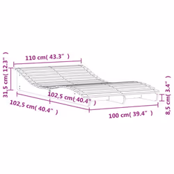 VidaXL 832591 chaise d'extérieur Linge Siège rembourré Bois - Vue supplémentaire 8