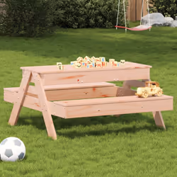 Cette table de pique-nique permet aux enfants de manger confortablement à l'extérieur, de jouer à des jeux de société et de s ...