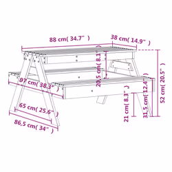 VidaXL 832596 table de jardin - Vue supplémentaire 8