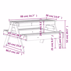 VidaXL 832597 table de jardin - Vue supplémentaire 8