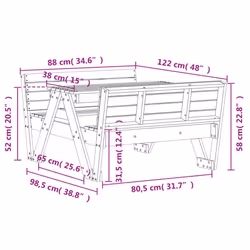 VidaXL 832602 table de jardin - Vue supplémentaire 8