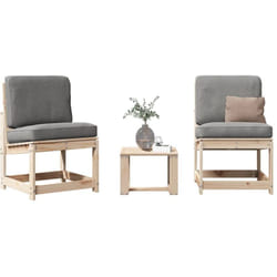 Vidaxl - Salon de jardin 3 pcs bois massif de pin