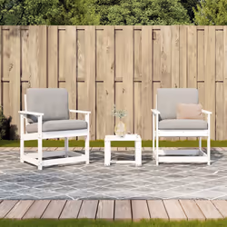 VidaXL 832631 chaise d'extérieur Terrace Bois de pin Blanc