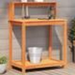 vidaXL Table de rempotage avec étagères marron bois massif de pin
