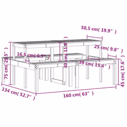 VidaXL 844648 table de jardin - Vue supplémentaire 8