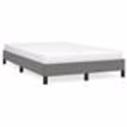 vidaXL Cadre de lit sans matelas gris foncé 120x190 cm tissu - 120 x 190 cm