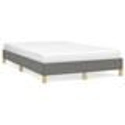 vidaXL Cadre de lit sans matelas gris foncé 120x190 cm tissu - 120 x 190 cm