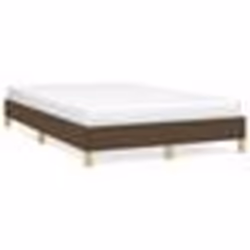 vidaXL Cadre de lit sans matelas marron foncé 120x190 cm tissu - 120 x 190 cm