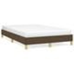 vidaXL Cadre de lit sans matelas marron foncé 120x190 cm tissu - 120 x 190 cm