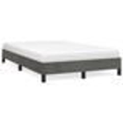 vidaXL Cadre de lit sans matelas gris foncé 120x190 cm velours - 120 x 190 cm