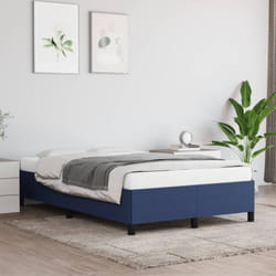 Vidaxl - Cadre de lit bleu 120x190 cm tissu