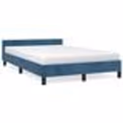 vidaXL Cadre de lit sans matelas bleu foncé 120x190 cm velours - 120 x 190 cm