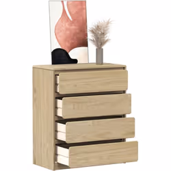 Cette commode en bois, au charme élégant, se veut le centre d'attraction de votre intérieur. Bois de pin massif : le bois de ...