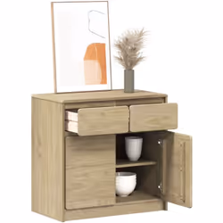 Ce buffet robuste est conçu pour être un point de mire de votre pièce avec un design tendance mais pratique. Bois de pin mass ...