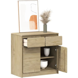 Vidaxl - Buffet sauda chêne 80x43x75,5 cm bois massif de pin