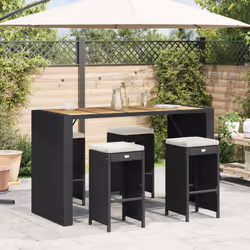 Détendez-vous et profitez de l'extérieur sur ces confortables tabourets de bar de jardin ! Matériau durable : la résine tress ...