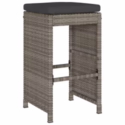 VidaXL 368693 chaise d'extérieur Terrace Siège rembourré Polyuréthane, Acier Gris
