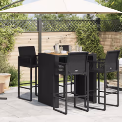 VidaXL 368696 table de jardin Noir