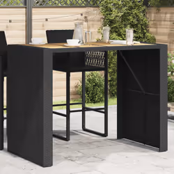 VidaXL 368698 table de jardin Noir